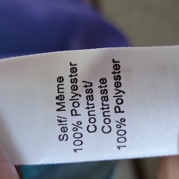 Purple and green open shoulder top - Picture 5 of 6